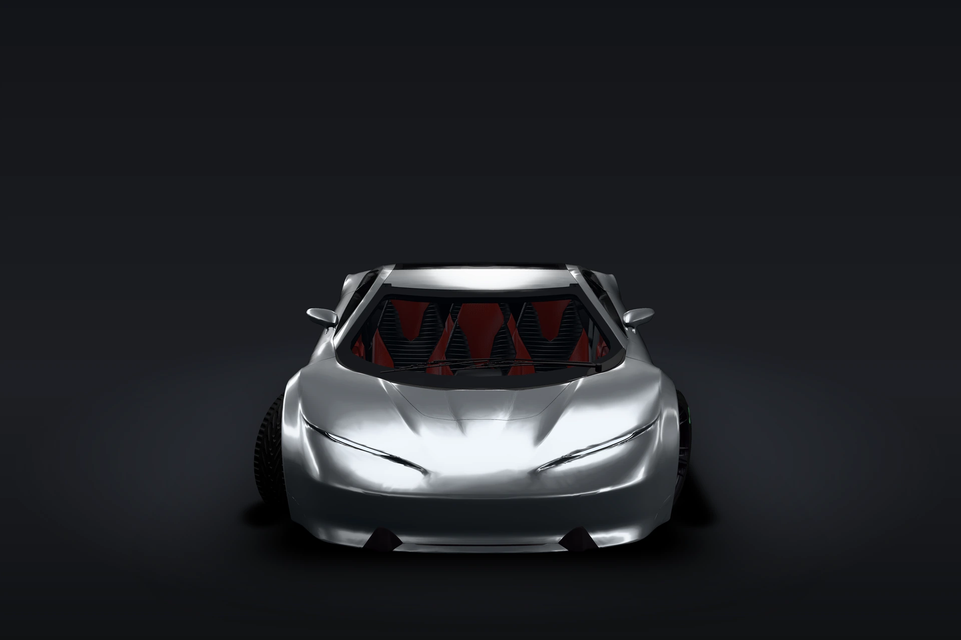 Concept coupé, front, in the studio