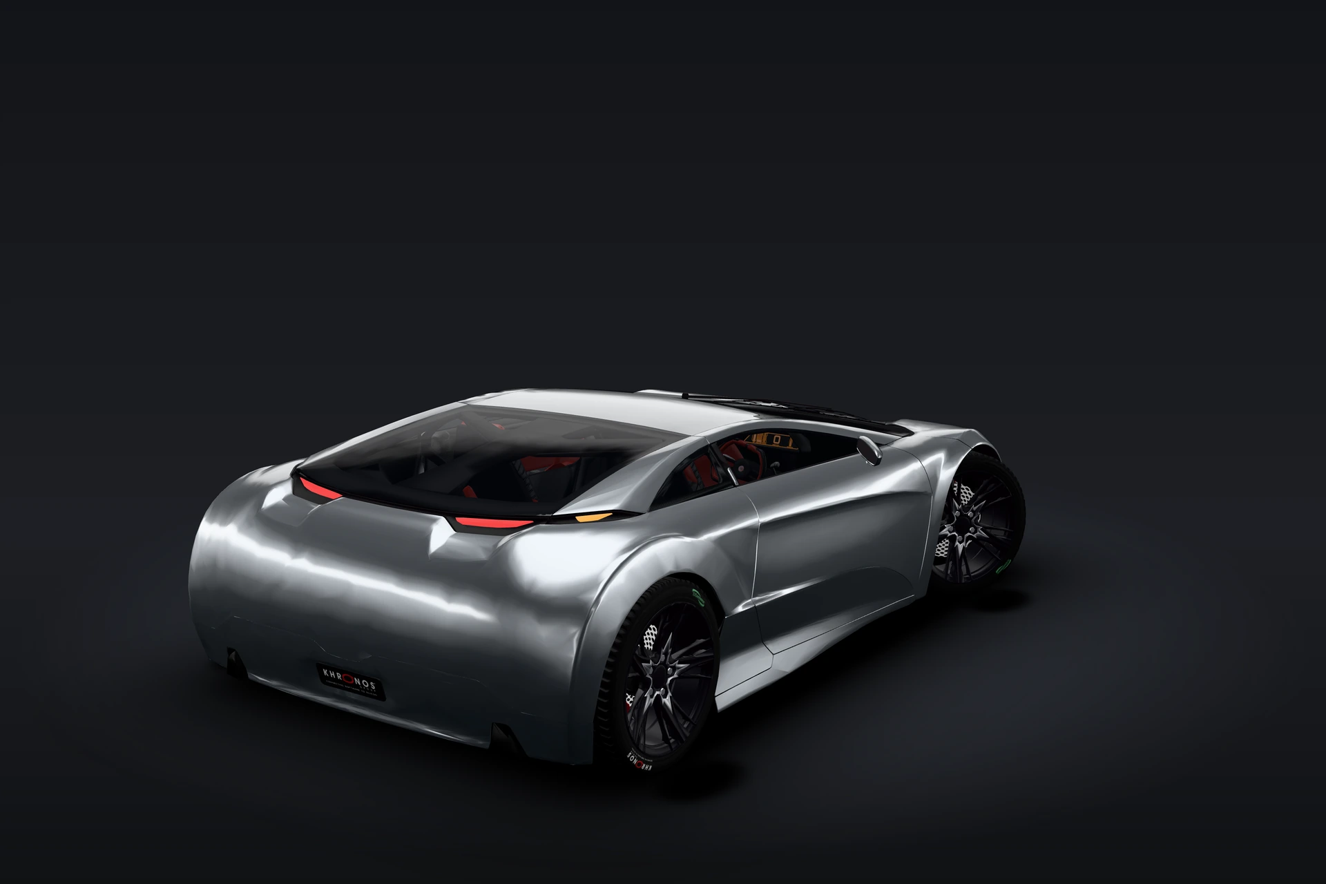 Concept coupé, rear three-quarter, in the studio