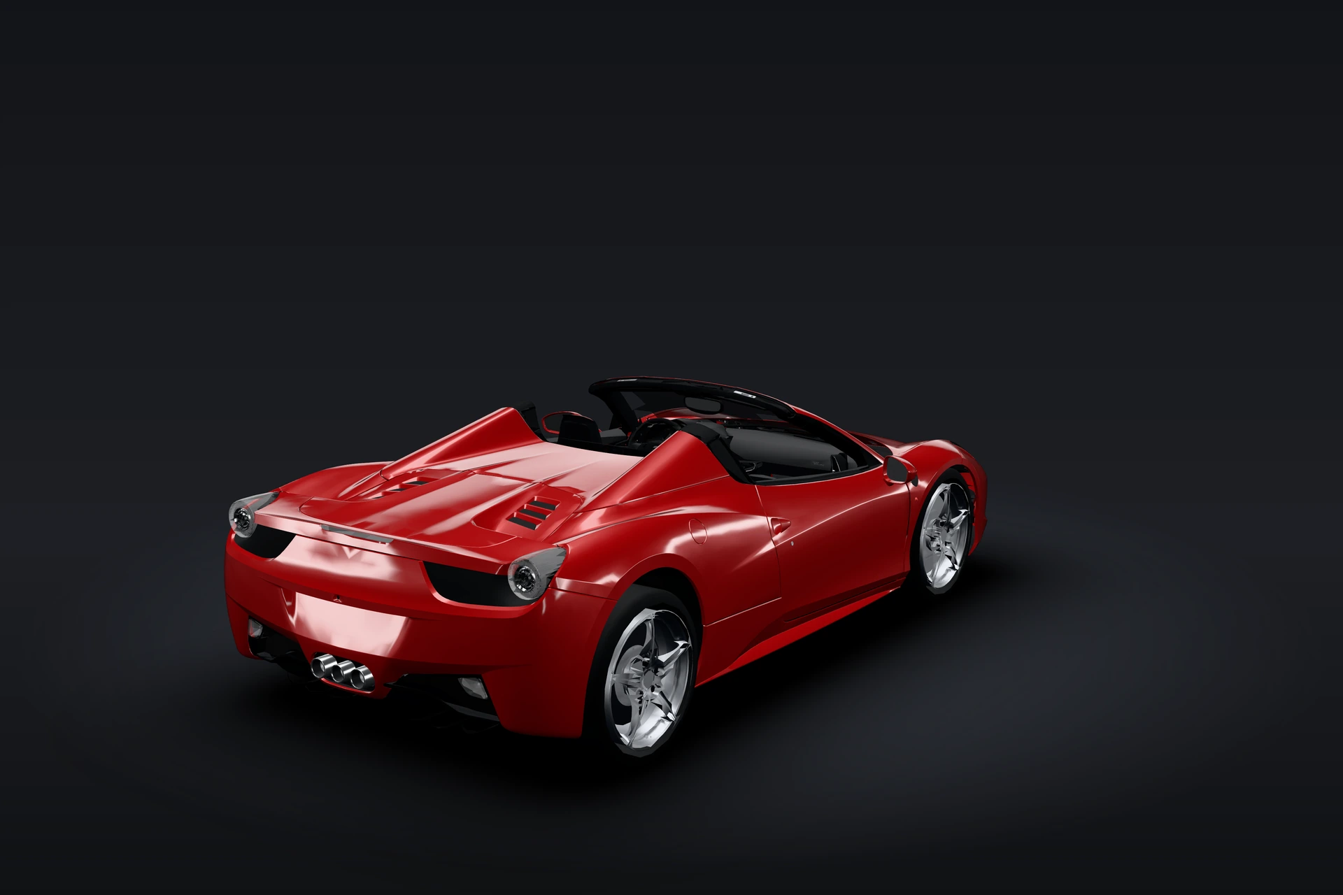 2014 Ferrari 458 Spider, rear three-quarter, in the studio